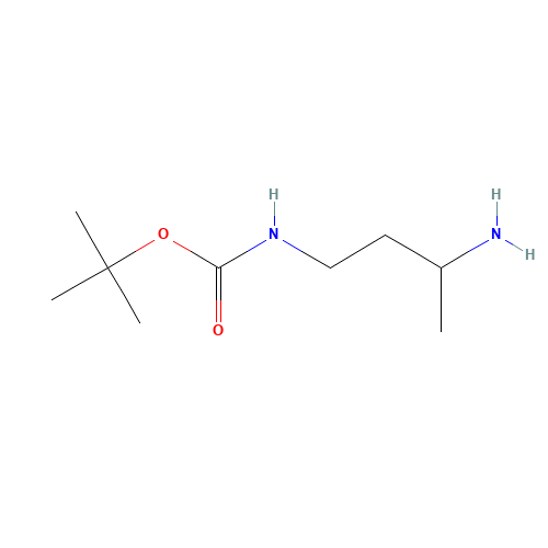 tert-butyl N-(3-aminobutyl)carbamate (CAS: 878799-20-3) - Chemical Structure and Molecular Formula 