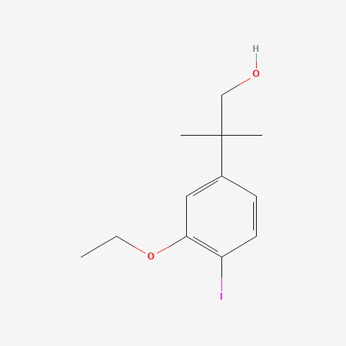 2-(3-ethoxy-4-iodophenyl)-2-methylpropan-1-ol (CAS: 870007-47-9) - Related Chemical Product