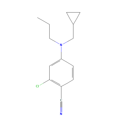 2-chloro-4-[cyclopropylmethyl(propyl)amino]benzonitrile (CAS: 821776-58-3) - Related Chemical Product