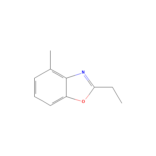 2-ethyl-4-methyl-1,3-benzoxazole (CAS: 1363166-40-8) - Chemical Structure and Molecular Formula 