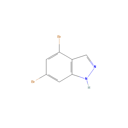 4,6-dibromo-1H-indazole (CAS: 447430-07-1) - Chemical Structure and Molecular Formula 
