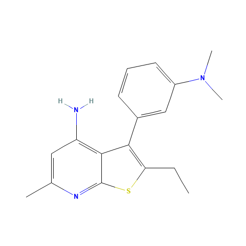 3-[3-(dimethylamino)phenyl]-2-ethyl-6-methylthieno[2,3-b]pyridin-4-amine (CAS: 1312594-28-7) - Related Chemical Product