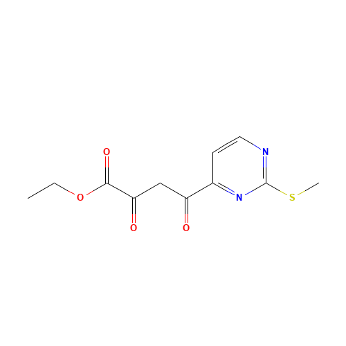 ethyl 4-(2-methylsulfanylpyrimidin-4-yl)-2,4-dioxobutanoate (CAS: 1403333-53-8) - Chemical Structure and Molecular Formula 