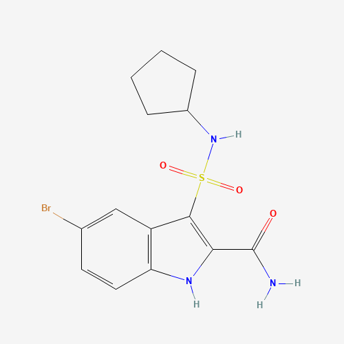 5-bromo-3-(cyclopentylsulfamoyl)-1H-indole-2-carboxamide (CAS: 918494-70-9) - Related Chemical Product