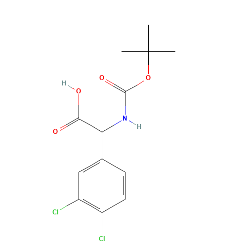 2-(3,4-dichlorophenyl)-2-[(2-methylpropan-2-yl)oxycarbonylamino]acetic acid (CAS: 142121-95-7) - Related Chemical Product
