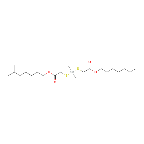 6-methylheptyl 2-[dimethyl-[2-(6-methylheptoxy)-2-oxoethyl]sulfanylstannyl]sulfanylacetate (CAS: 26636-01-1) - Related Chemical Product