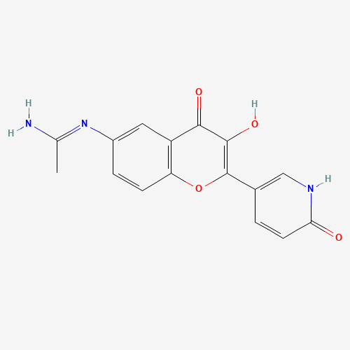 N'-[3-hydroxy-4-oxo-2-(6-oxo-1H-pyridin-3-yl)chromen-6-yl]ethanimidamide (CAS: 1187087-59-7) - Related Chemical Product