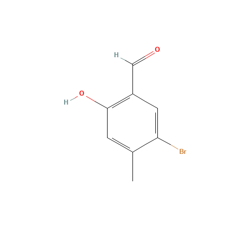 5-bromo-2-hydroxy-4-methylbenzaldehyde (CAS: 311318-63-5) - Chemical Structure and Molecular Formula 