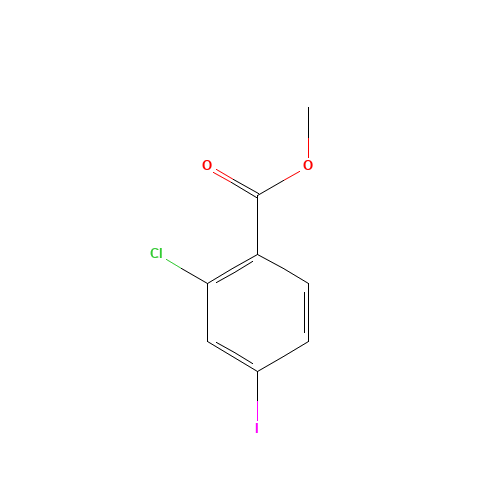 methyl 2-chloro-4-iodobenzoate (CAS: 156573-32-9) - Chemical Structure and Molecular Formula 