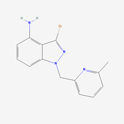 3-bromo-1-[(6-methylpyridin-2-yl)methyl]indazol-4-amine (CAS: 1527518-27-9) - Chemical Structure and Molecular Formula 