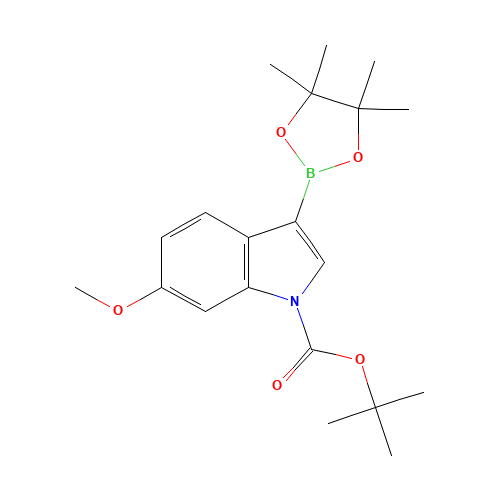 tert-butyl 6-methoxy-3-(4,4,5,5-tetramethyl-1,3,2-dioxaborolan-2-yl)indole-1-carboxylate (CAS: 1256360-00-5) - Related Chemical Product