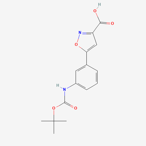 5-[3-[(2-methylpropan-2-yl)oxycarbonylamino]phenyl]-1,2-oxazole-3-carboxylic acid (CAS: 1263283-70-0) - Related Chemical Product