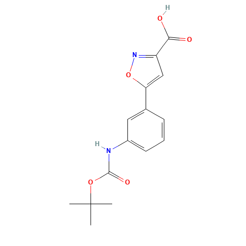 5-[3-[(2-methylpropan-2-yl)oxycarbonylamino]phenyl]-1,2-oxazole-3-carboxylic acid (CAS: 1263283-70-0) - Related Chemical Product