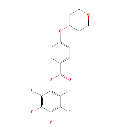 (2,3,4,5,6-pentafluorophenyl) 4-(oxan-4-yloxy)benzoate (CAS: 930110-97-7) - Chemical Structure and Molecular Formula 