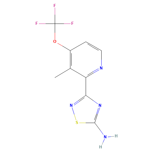 3-[3-methyl-4-(trifluoromethoxy)pyridin-2-yl]-1,2,4-thiadiazol-5-amine (CAS: 1179360-40-7) - Related Chemical Product