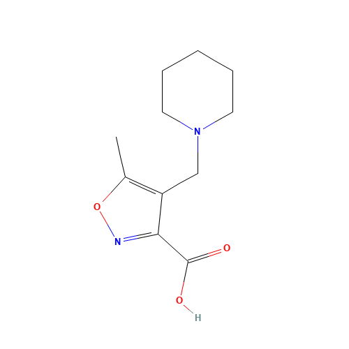 5-methyl-4-(piperidin-1-ylmethyl)-1,2-oxazole-3-carboxylic acid (CAS: 893750-05-5) - Related Chemical Product
