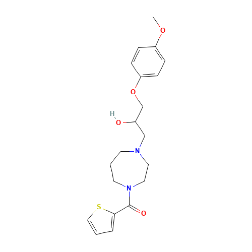 [4-[2-hydroxy-3-(4-methoxyphenoxy)propyl]-1,4-diazepan-1-yl]-thiophen-2-ylmethanone (CAS: 646455-98-3) - Related Chemical Product