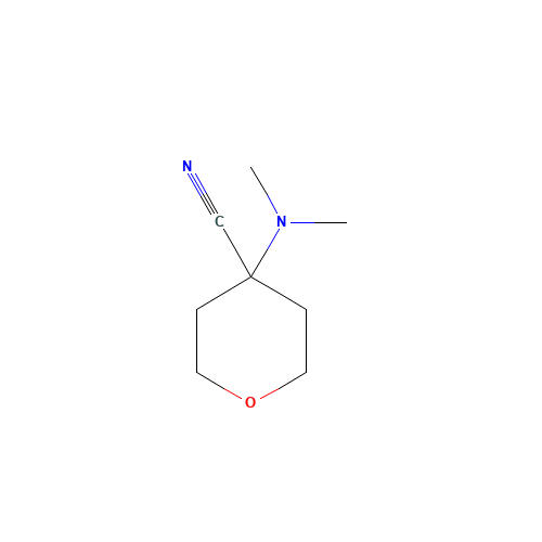 4-(dimethylamino)oxane-4-carbonitrile (CAS: 176445-77-5) - Chemical Structure and Molecular Formula 