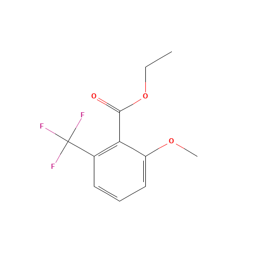 ethyl 2-methoxy-6-(trifluoromethyl)benzoate (CAS: 1214335-20-2) - Chemical Structure and Molecular Formula 