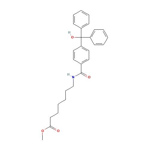 methyl 7-[[4-[hydroxy(diphenyl)methyl]benzoyl]amino]heptanoate (CAS: 1316216-15-5) - Related Chemical Product
