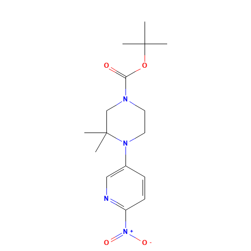 tert-butyl 3,3-dimethyl-4-(6-nitropyridin-3-yl)piperazine-1-carboxylate (CAS: 1433990-38-5) - Related Chemical Product