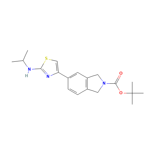 tert-butyl 5-[2-(propan-2-ylamino)-1,3-thiazol-4-yl]-1,3-dihydroisoindole-2-carboxylate (CAS: 850877-62-2) - Related Chemical Product