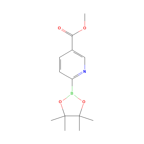 methyl 6-(4,4,5,5-tetramethyl-1,3,2-dioxaborolan-2-yl)pyridine-3-carboxylate (CAS: 1310384-84-9) - Chemical Structure and Molecular Formula 