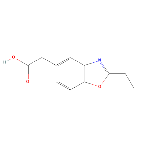 2-(2-ethyl-1,3-benzoxazol-5-yl)acetic acid (CAS: 866038-38-2) - Chemical Structure and Molecular Formula 