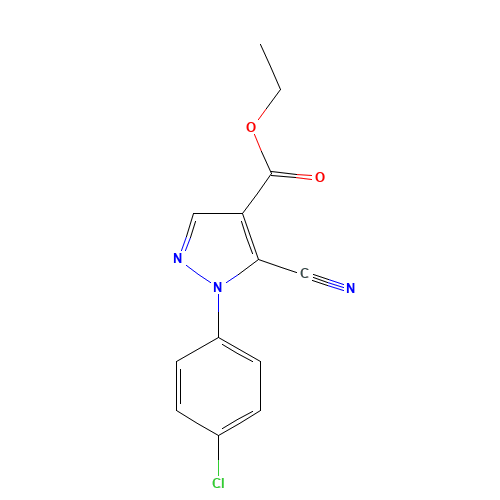 ethyl 1-(4-chlorophenyl)-5-cyanopyrazole-4-carboxylate (CAS: 98476-27-8) - Related Chemical Product