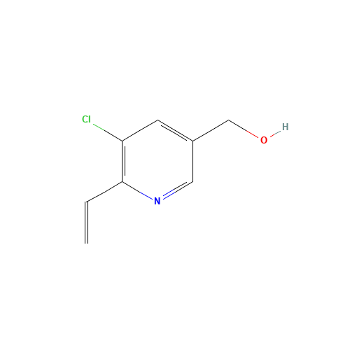 (5-chloro-6-ethenylpyridin-3-yl)methanol (CAS: 1198016-69-1) - Chemical Structure and Molecular Formula 