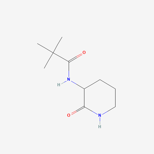 2,2-dimethyl-N-(2-oxopiperidin-3-yl)propanamide (CAS: 1110662-33-3) - Chemical Structure and Molecular Formula 
