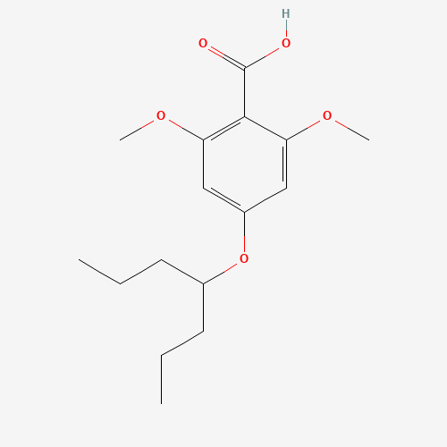 4-heptan-4-yloxy-2,6-dimethoxybenzoic acid (CAS: 917981-33-0) - Chemical Structure and Molecular Formula 