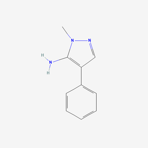 2-methyl-4-phenylpyrazol-3-amine (CAS: 30823-52-0) - Chemical Structure and Molecular Formula 