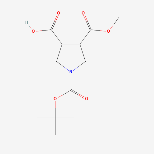 4-methoxycarbonyl-1-[(2-methylpropan-2-yl)oxycarbonyl]pyrrolidine-3-carboxylic acid (CAS: 902835-87-4) - Related Chemical Product