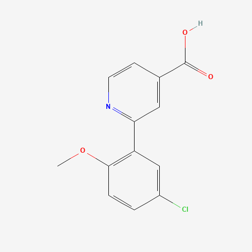 2-(5-chloro-2-methoxyphenyl)pyridine-4-carboxylic acid (CAS: 376594-24-0) - Chemical Structure and Molecular Formula 