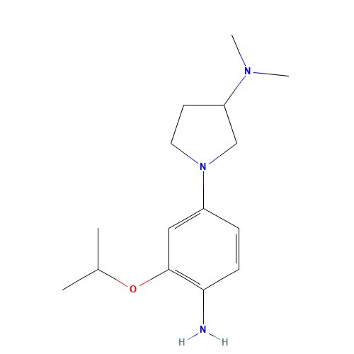 1-(4-amino-3-propan-2-yloxyphenyl)-N,N-dimethylpyrrolidin-3-amine (CAS: 1462952-59-5) - Related Chemical Product