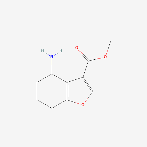 methyl 4-amino-4,5,6,7-tetrahydro-1-benzofuran-3-carboxylate (CAS: 1173146-04-7) - Chemical Structure and Molecular Formula 