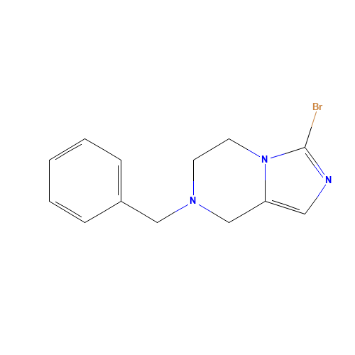 7-benzyl-3-bromo-6,8-dihydro-5H-imidazo[1,5-a]pyrazine (CAS: 601515-08-6) - Chemical Structure and Molecular Formula 