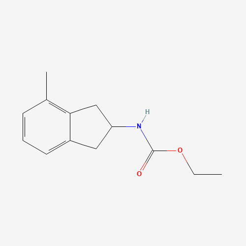 ethyl N-(4-methyl-2,3-dihydro-1H-inden-2-yl)carbamate (CAS: 1190890-37-9) - Chemical Structure and Molecular Formula 