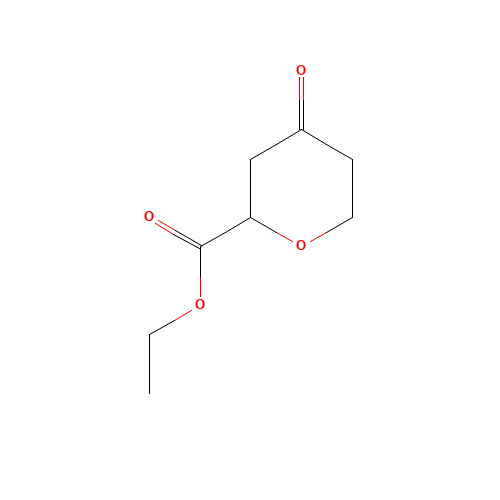 ethyl 4-oxooxane-2-carboxylate (CAS: 287193-07-1) - Chemical Structure and Molecular Formula 