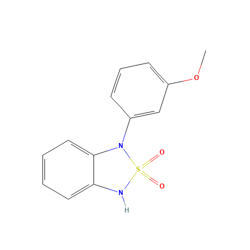 3-(3-methoxyphenyl)-1H-2$l^{6},1,3-benzothiadiazole 2,2-dioxide (CAS: 1033224-87-1) - Chemical Structure and Molecular Formula 