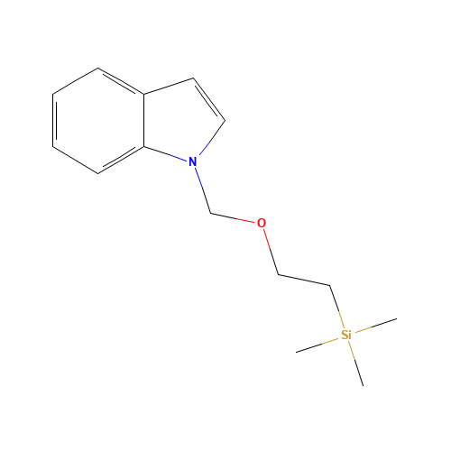 2-(indol-1-ylmethoxy)ethyl-trimethylsilane (CAS: 87954-27-6) - Chemical Structure and Molecular Formula 