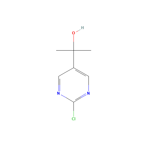 2-(2-chloropyrimidin-5-yl)propan-2-ol (CAS: 110100-09-9) - Chemical Structure and Molecular Formula 