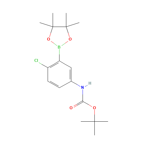 tert-butyl N-[4-chloro-3-(4,4,5,5-tetramethyl-1,3,2-dioxaborolan-2-yl)phenyl]carbamate (CAS: 1080573-28-9) - Related Chemical Product