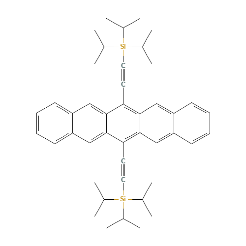 tri(propan-2-yl)-[2-[13-[2-tri(propan-2-yl)silylethynyl]pentacen-6-yl]ethynyl]silane (CAS: 373596-08-8) - Chemical Structure and Molecular Formula 