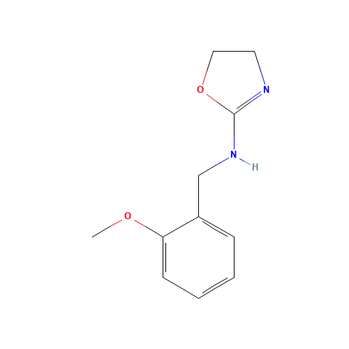 N-[(2-methoxyphenyl)methyl]-4,5-dihydro-1,3-oxazol-2-amine (CAS: 184688-57-1) - Chemical Structure and Molecular Formula 