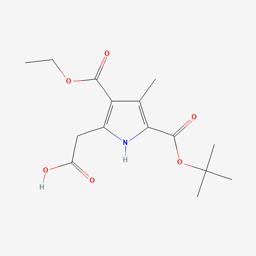 2-[3-ethoxycarbonyl-4-methyl-5-[(2-methylpropan-2-yl)oxycarbonyl]-1H-pyrrol-2-yl]acetic acid (CAS: 945381-56-6) - Related Chemical Product