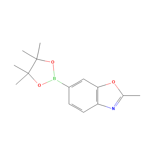2-methyl-6-(4,4,5,5-tetramethyl-1,3,2-dioxaborolan-2-yl)-1,3-benzoxazole (CAS: 1408089-23-5) - Chemical Structure and Molecular Formula 