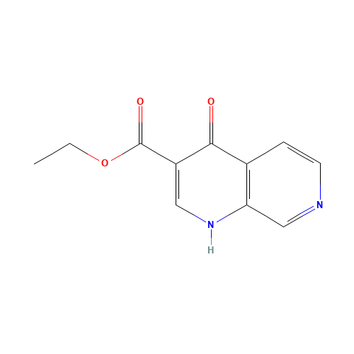 ethyl 4-oxo-1H-1,7-naphthyridine-3-carboxylate (CAS: 862546-07-4) - Chemical Structure and Molecular Formula 