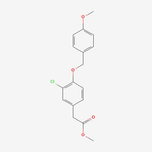 methyl 2-[3-chloro-4-[(4-methoxyphenyl)methoxy]phenyl]acetate (CAS: 1147391-88-5) - Related Chemical Product